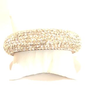 Crystal Encrusted Stainless Steel Bangle
